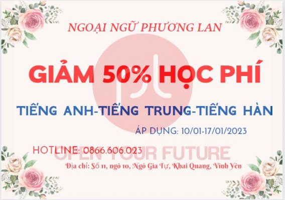 chương trình học Tiếng anh tại Vĩnh phúc