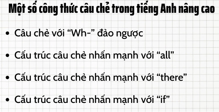 công thức câu chẻ nâng cao