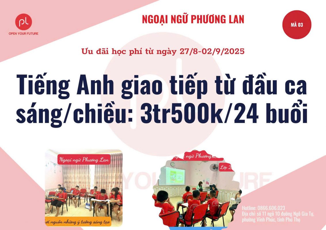 Học tiếng Anh giao tiếp tại Vĩnh Phúc: Kiến thức là sức mạnh