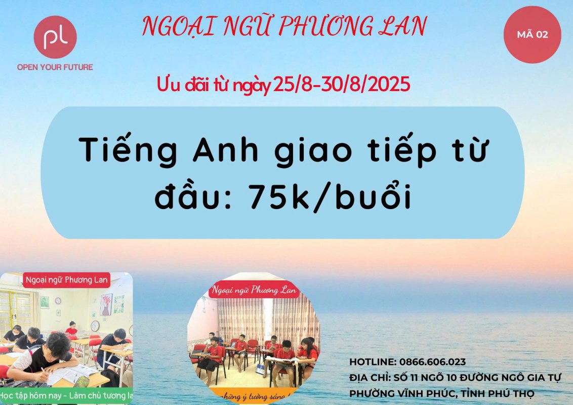 Học tiếng Anh giao tiếp tại Vĩnh Phúc: Kiến thức là sức mạnh
