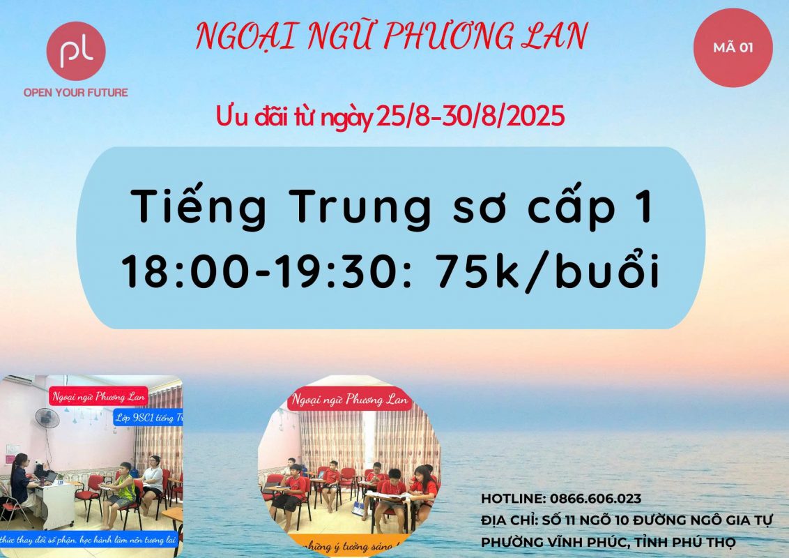 Học tiếng Trung tại Vĩnh Phúc: Tương lai thuộc về người không ngừng học hỏi