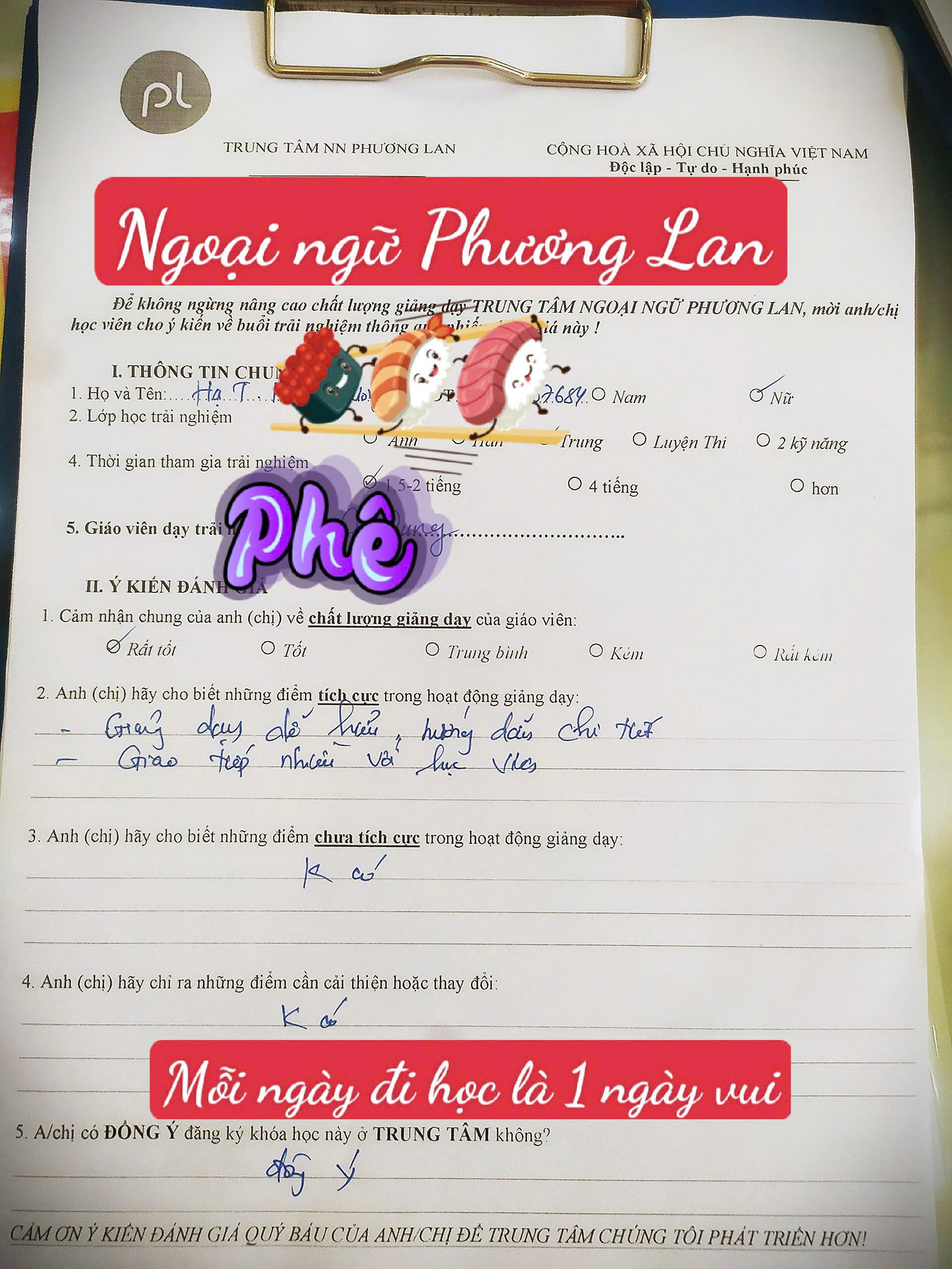 Trung tâm tiếng Anh Vĩnh Yên: Mỗi ngày đến lớp là một ngày vui
