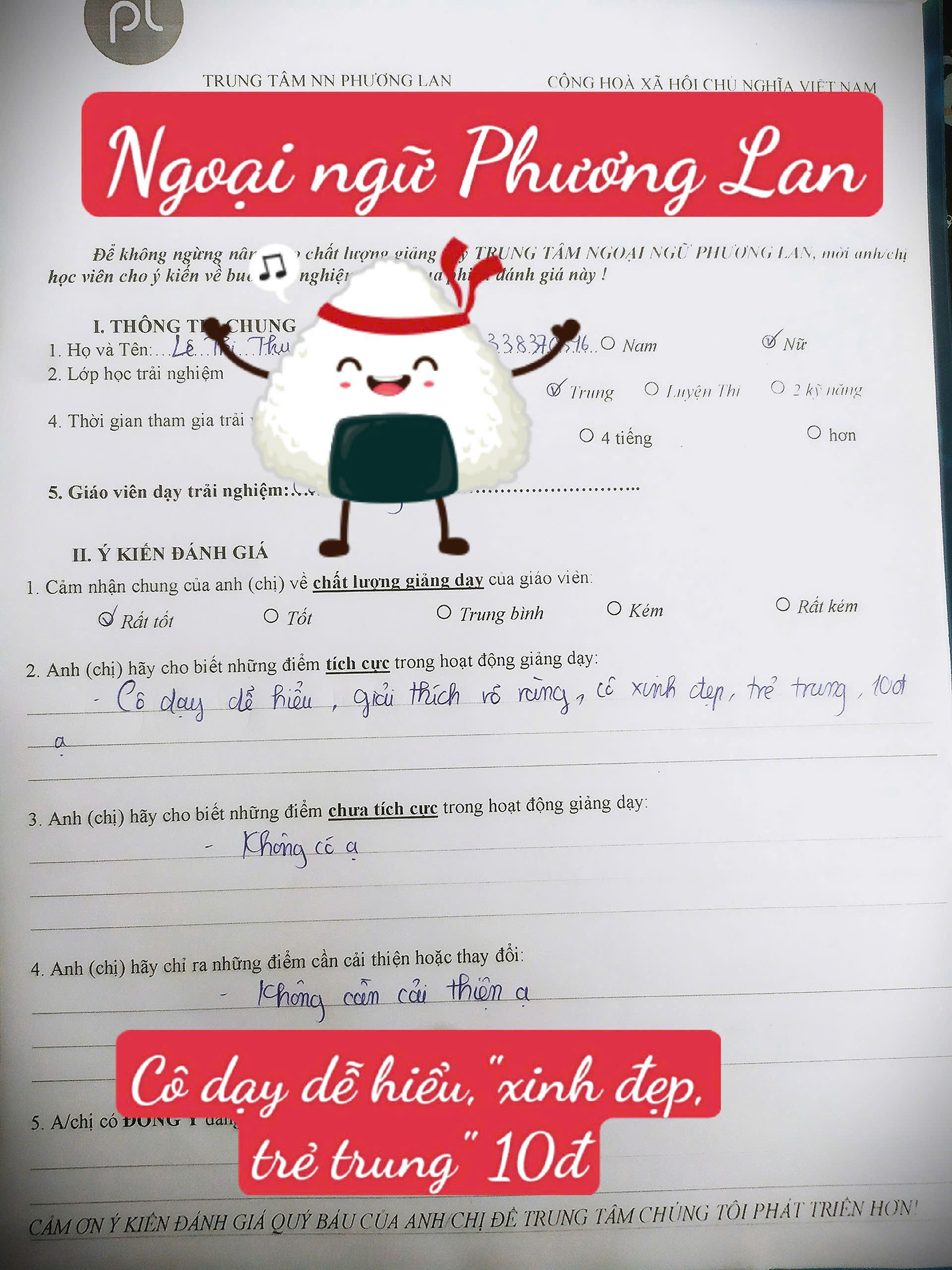 Trung tâm tiếng Anh Vĩnh Yên: Giáo viên dạy dễ hiểu, giải thích rõ ràng