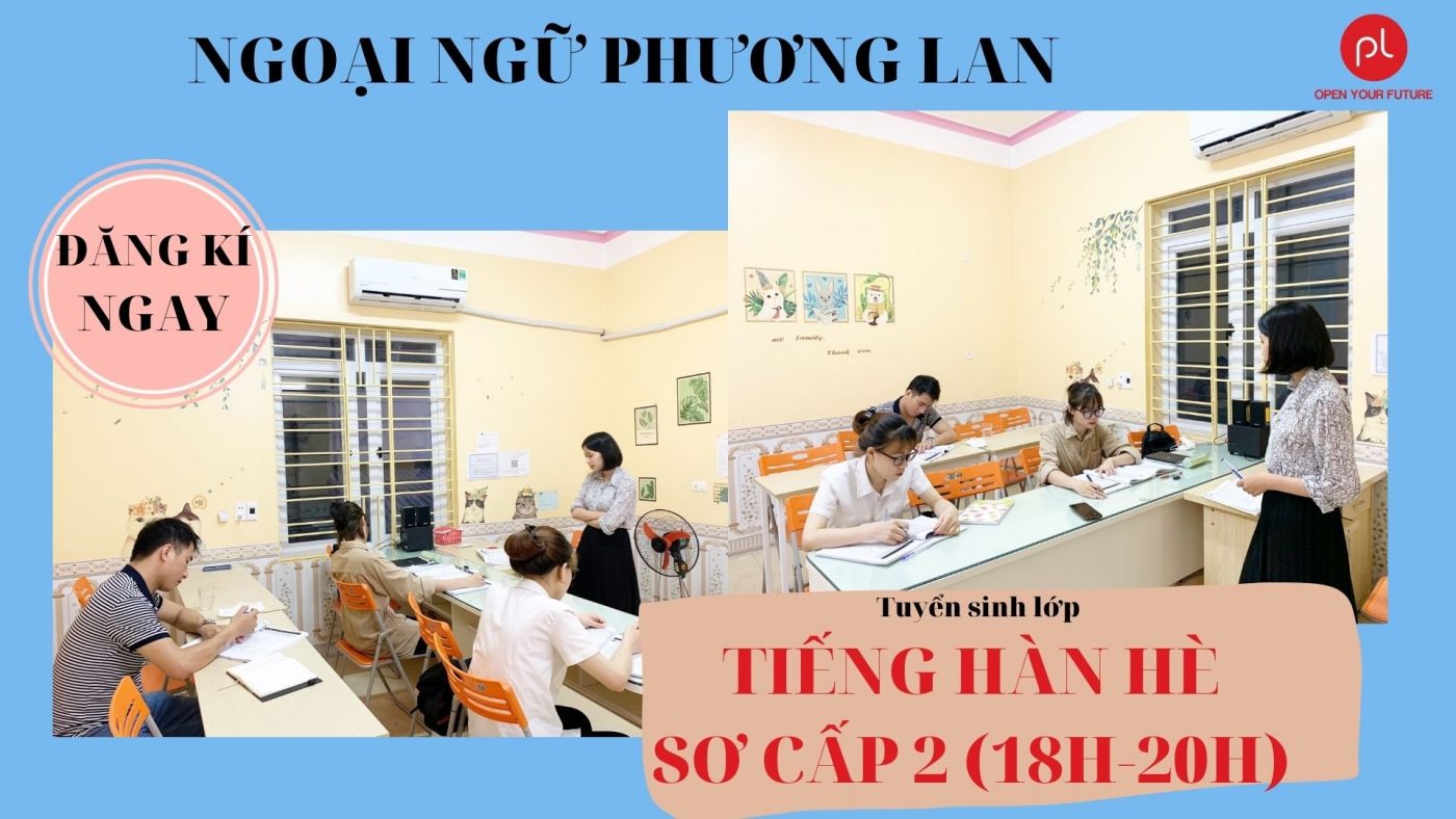 tuyển sinh LỚP TIẾNG HÀN SƠ CẤP 2