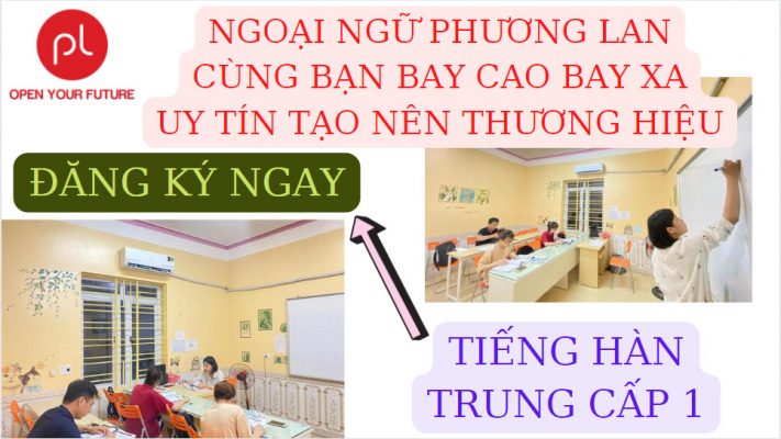 Tuyển sinh lớp tiếng hàn sơ cấp 1