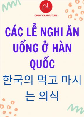 Các lễ nghi ăn uống ở HÀN QUỐC