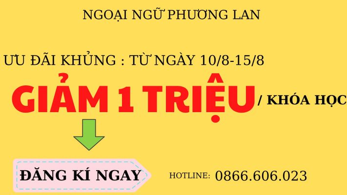 TUYỂN SINH LỚP TIẾNG HÀN SƠ CẤP 1
