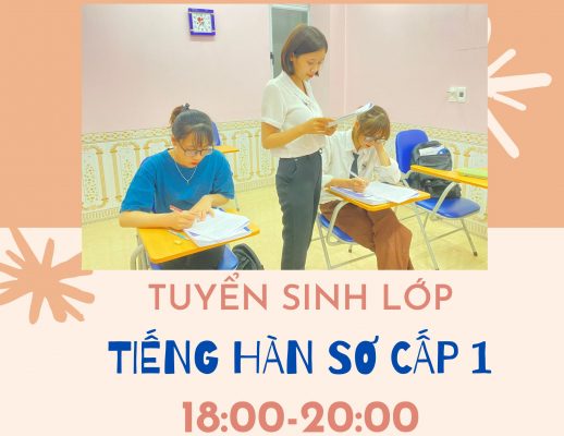 tuyển sinh lớp tiếng hàn sơ cấp 1
