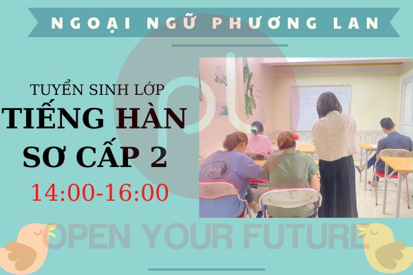 TUYỂN SINH LỚP TIẾNG HJAFN SƠ CẤP 2