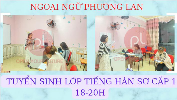 tuyển sinh lớp tiếng hàn sơ cấp 1