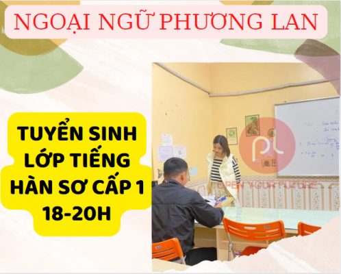 tuyển sinh lớp tiếng hàn sơ cấp 1