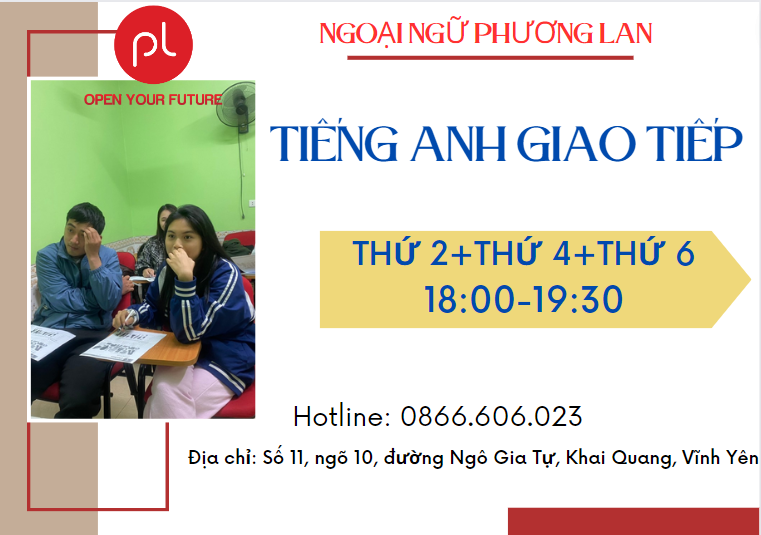 tiếng anh giao tiếp mất gốc tại Vĩnh Phúc
