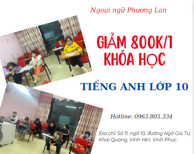 tiếng anh lớp 10 tại Vĩnh Yên