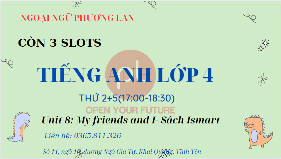 tiếng anh lớp 4 Tại vĩnh phúc