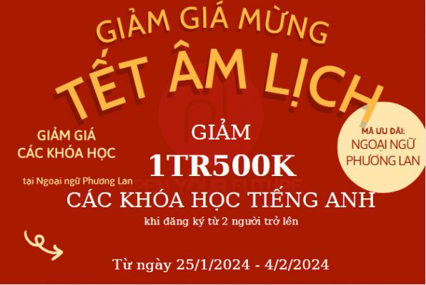 tiếng anh phương Lan giảm học phí Tết