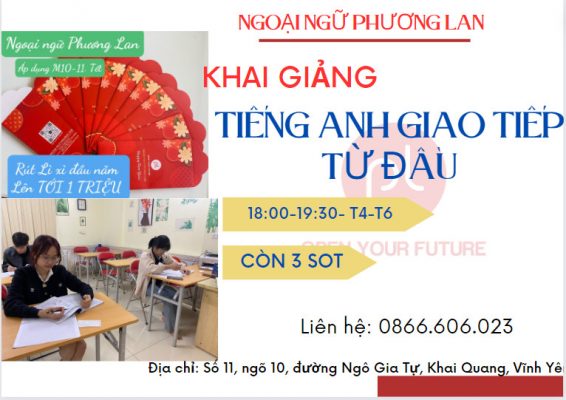 tiếng anh hoc từ đầu tại Vĩnh Phúc