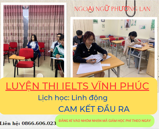 Luyện thi IELTS tại Vĩnh Phúc 1