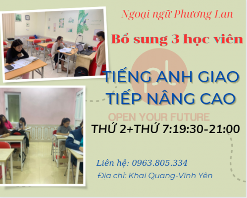 Tiếng anh giao tiếp nâng cao tại Vĩnh phúc