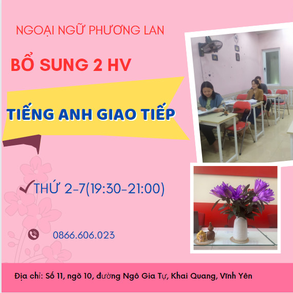 tiếng anh giao tiếp tại Vĩnh Yên