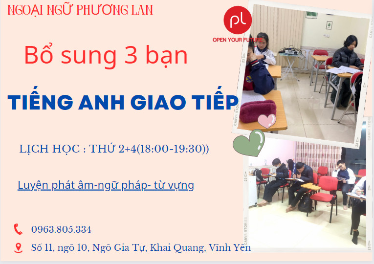 tiếng anh giao tiếp từ đầu tại Vĩnh Phúc