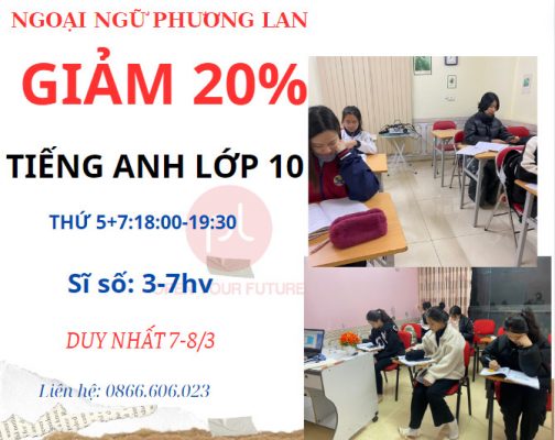 tiếng anh lớp 10 tại Vĩnh Phúc