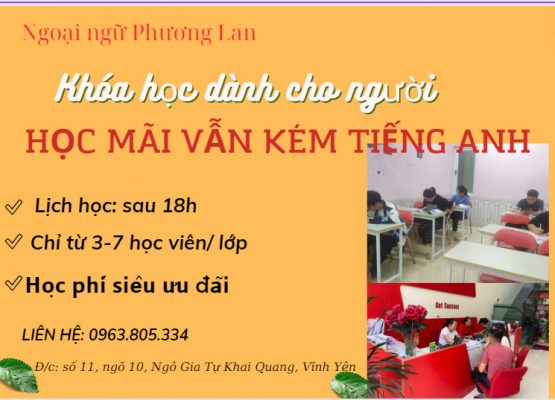 học tiếng anh giao tiếp tại Vĩnh Phúc