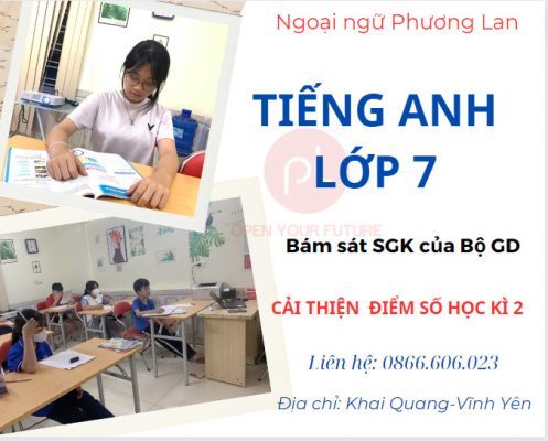 tiếng anh lớp 7 tại Vĩnh Yên