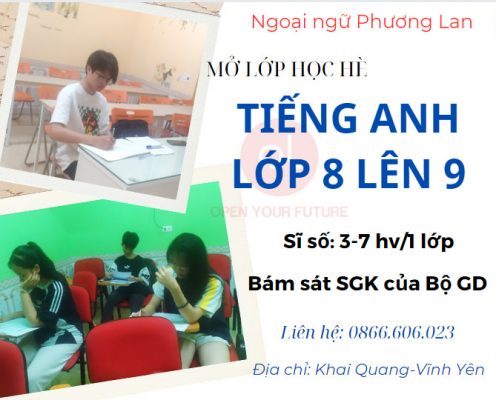 tiếng anh lớp 9 tại Vĩnh Yên