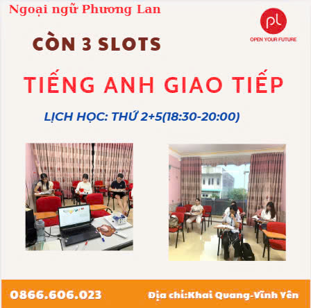 học tiếng anh giao tiếp tại Vĩnh Yên