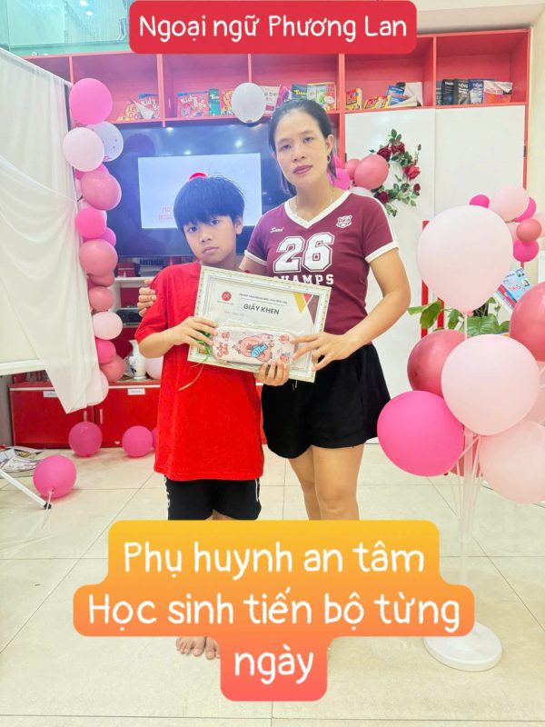 Cảm nhận Quang Minh học sinh lớp 5 về trung tâm ngoại ngữ Phương Lan