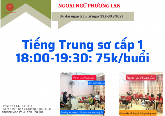 Học tiếng Trung tại Vĩnh Phúc