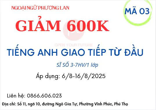 tiếng anh giao tiếp tại vĩnh phúc