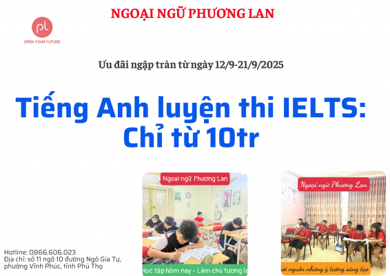 Luyện thi IELTS tại Vĩnh Phúc