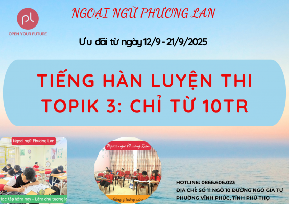 Học tiếng Hàn tại Vĩnh Phúc