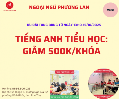 Học tiếng Anh tại Vĩnh Phúc
